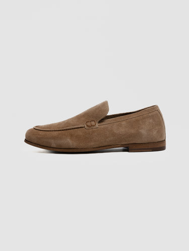 DUCANERO-Mocassino in Pelle Scamosciata Tortora-TRYME Shop