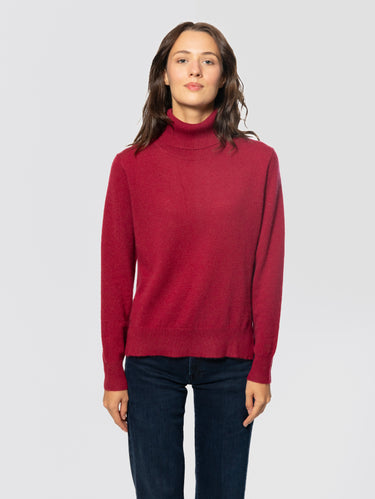 NOTSHY-Maglia Laurene Collo Alto in Cashmere Rosso-TRYME Shop