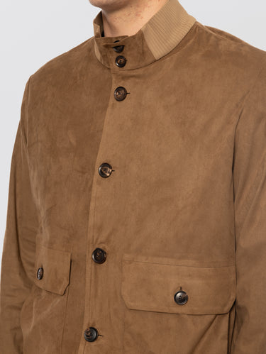 Nabucco Bomber Jacket Suede Effect Tobacco