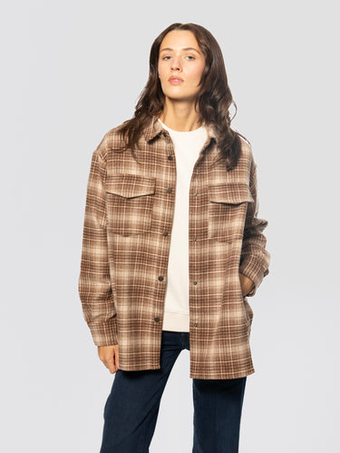 Camicia in Flanella Tartan Marrone