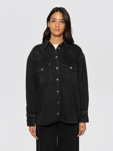 ICON DENIM-Camicia Oversize Noa Foderata in Denim Blu-TRYME Shop