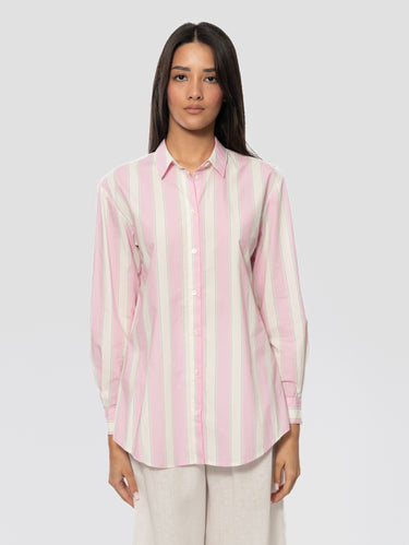 MC2 SAINT BARTH-Camicia in Cotone a Righe Rosa/Bianco-TRYME Shop