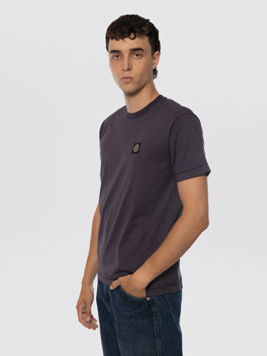 T-shirt met Patch Logo Compass op de Borst Blauw