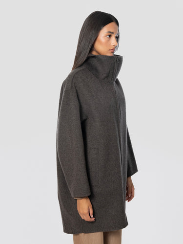 Brown Oversized Wool Coat