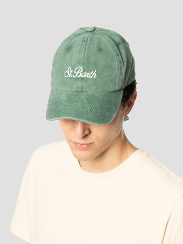 MC2 SAINT BARTH-Cappellino con Visiera in Cotone Verde-TRYME Shop
