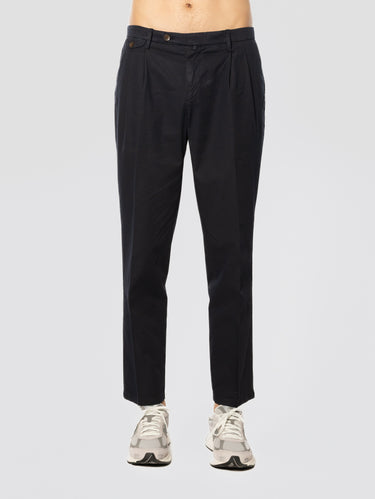 BRIGLIA 1949-Pantaloni Easy Fit con Pences Blu-TRYME Shop