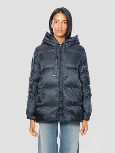 MAX MARA-Piumino Corto con Losanghe Ampie Blu-TRYME Shop