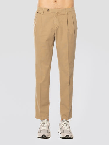 BRIGLIA 1949-Pantaloni Easy Fit con Pences Sabbia-TRYME Shop