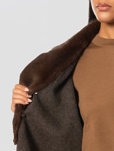 Brown Wool Belted Coat