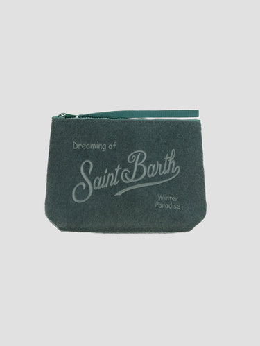 MC2 SAINT BARTH-Pochette Aline in Feltro Verde-TRYME Shop
