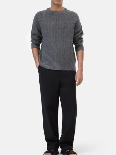 CLOSED-Maglione a Coste in Lana Grigio-TRYME Shop