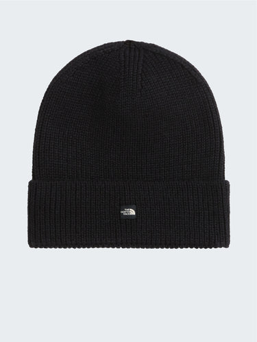 THE NORTH FACE-Berretto in Maglia con Mini Logo Frontale Nero-TRYME Shop
