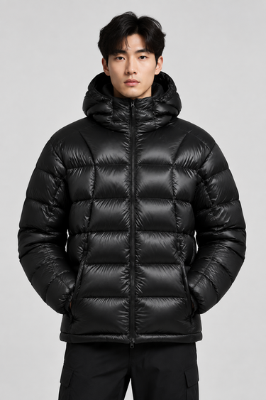 GOLDWIN-Piumino ultra leggero Cloud Bluky Hoodie Nero-TRYME Shop