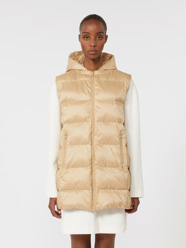 MAX MARA MM-Gilet in Luxepad Trapuntato con Cappuccio Albino-TRYME Shop