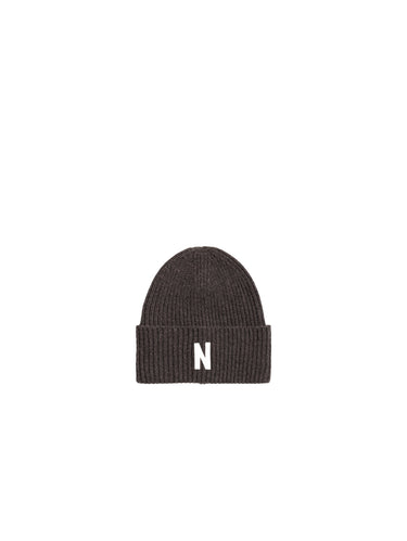 NORSE PROJECTS-Capello Beanie in Lana Merinos Marrone-TRYME Shop