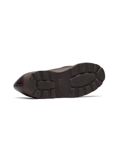 Michael Marche Gringo Nubo Leather Derby Shoes Brown