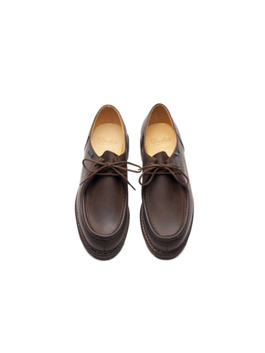 Michael Marche Gringo Nubo Leather Derby Shoes Brown