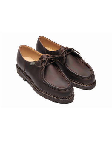 Michael Marche Gringo Nubo Leather Derby Shoes Brown