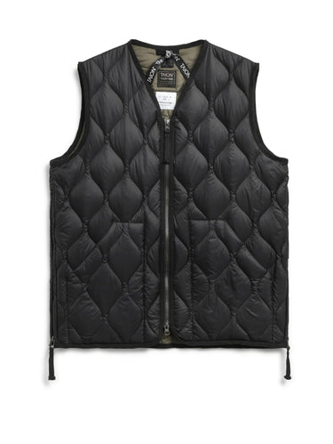 Gilet Leggero con Trapuntatura a Onde Nero