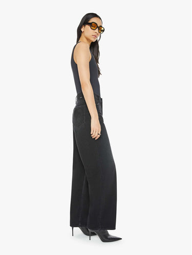 Jeans Vita Alta con Gamba Larga Nero