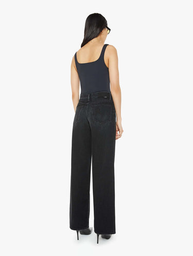 Jeans Vita Alta con Gamba Larga Nero
