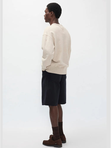 Blue Relaxed Cotton Twill Shorts