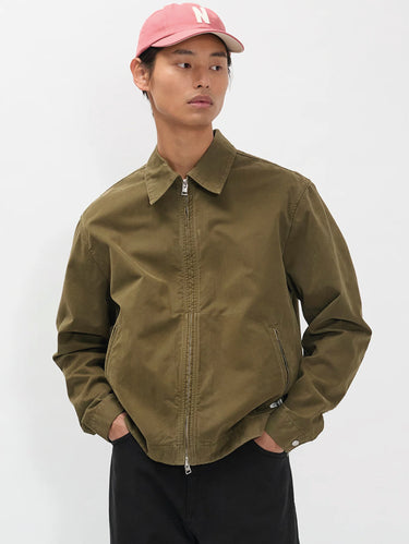 NORSE PROJECTS-Giacca Worker Raabjerg in Tela Oliva-TRYME Shop