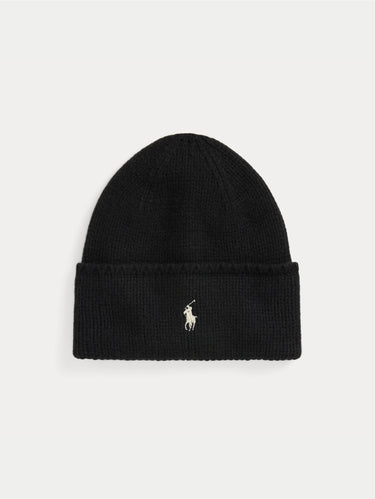 RALPH LAUREN-Cappello in Lana Merino Extrafine Nero-TRYME Shop