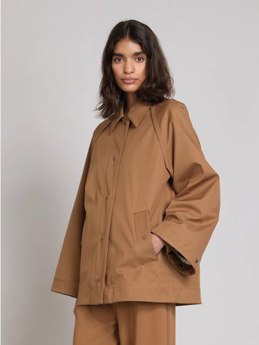 MAX MARA MM-Impermeabile Caban Antigoccia Noce-TRYME Shop