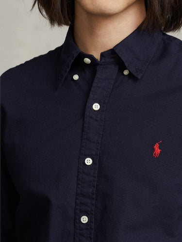 Garment-Dyed Oxford Shirt Blue