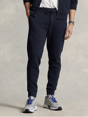 RALPH LAUREN-Joggers in Maglia Doppia Blu-TRYME Shop