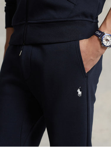 Jogging en maille double bleu