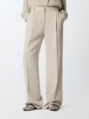 PINKO-Pantaloni a Gamba Dritta Grigio-TRYME Shop