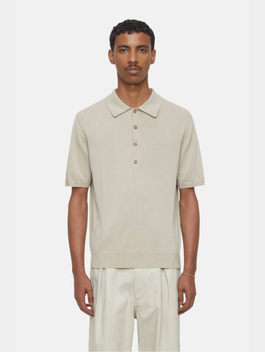 CLOSED-Polo in Cotone Extrafine Sabbia-TRYME Shop