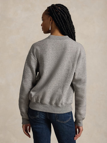 Gray Fleece Polo Bear Crewneck Sweatshirt