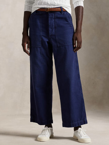 RALPH LAUREN-Pantaloni a Gamba Larga Ricky Blu-TRYME Shop