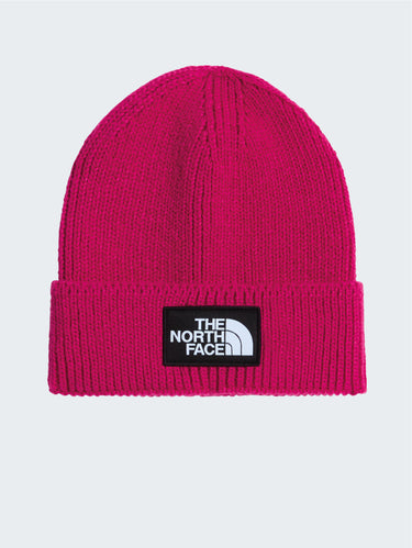 THE NORTH FACE-Berretto in Maglia con Logo Frontale Rosa-TRYME Shop