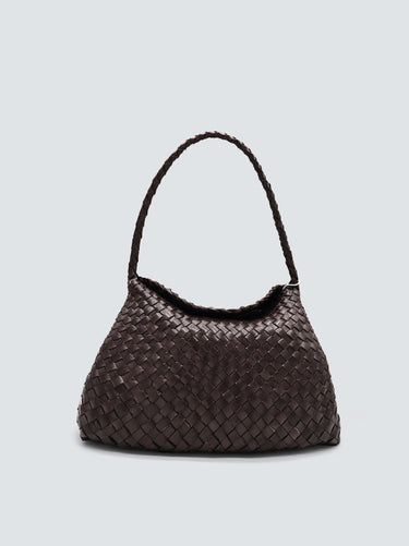 DRAGON DIFFUSION-Borsa a Spalla Compatta Santa Maria Marrone Scuro-TRYME Shop