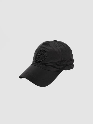 STONE ISLAND-Cappellino in Nylon Metal Nero-TRYME Shop