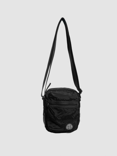 STONE ISLAND-Borsa a Tracolla in Nylon Metal Nero-TRYME Shop