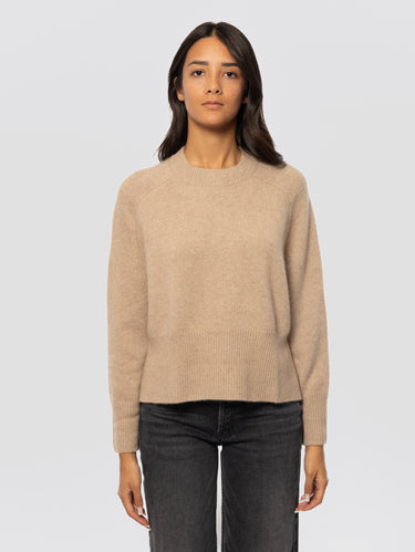 NOTSHY-Maglia Girocollo con Spacchi Beige-TRYME Shop