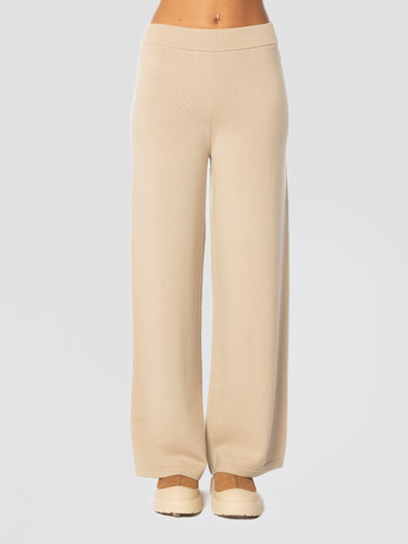 MAX MARA MM-Pantaloni in Maglia dalla Linea Dritta Albino-TRYME Shop