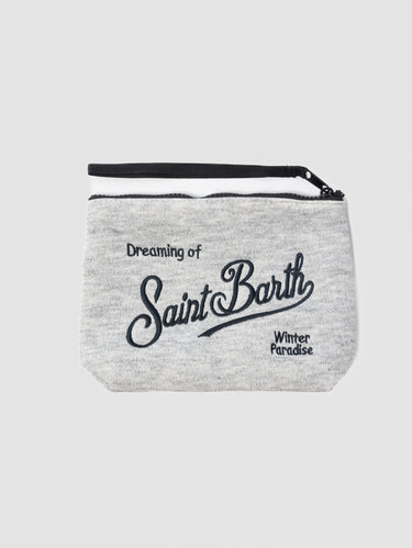 MC2 SAINT BARTH-Pochette in Lana Tinta Unita Grigio-TRYME Shop