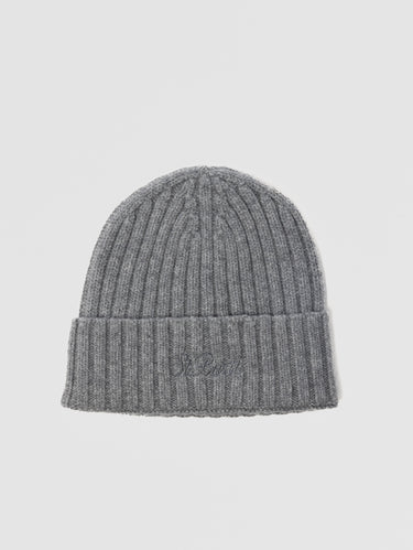 MC2 SAINT BARTH-Cappello Beanie in Lana a Coste Grigio-TRYME Shop