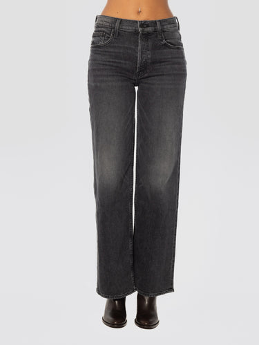 MOTHER-Jeans Gamba Dritta e Larga Grigio-TRYME Shop