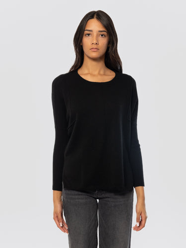 NOTSHY-Maglia Girocollo in Cashmere Nero-TRYME Shop