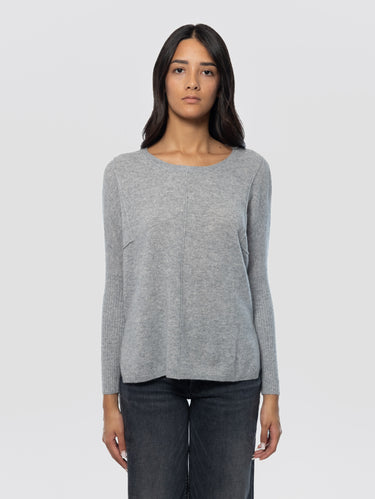NOTSHY-Maglia Girocollo in Cashmere Grigio-TRYME Shop