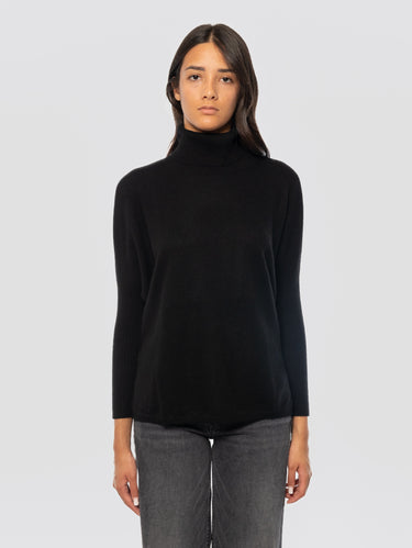 NOTSHY-Maglia Collo Alto in Cashmere Nero-TRYME Shop