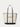 RALPH LAUREN-Shopper Tote in Tela e Pelle Ecrù/Blu-TRYME Shop