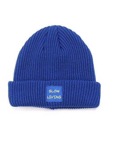 VERB TO DO-Cappello a Coste con Patch Slow Living Blu-TRYME Shop